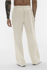 Linen Days Straight Leg Pant - Bone