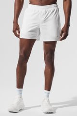 5" Traction Running Short - White