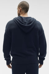 Wool Cashmere New Class Full Zip Hoodie - Navy