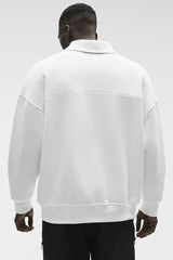 Take It Easy Long Sleeve Henley Pullover - White