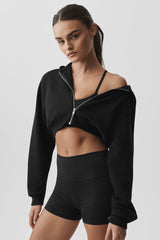 Sweet Escape Zip Up Hoodie - Black