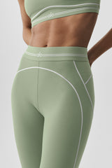 Airbrush High-Waist 7/8 Heart Throb Legging - Dune Grass/White
