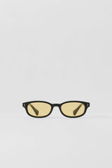 ALO Skinny Oval Sunglasses - Black/Yellow