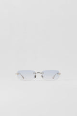 ALO Wire Sunglasses - Chrome/Blue Gradient