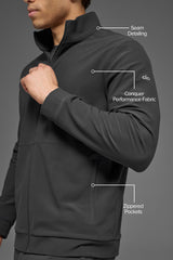 Conquer Max Mock Neck Full Zip - Anthracite