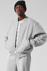 Renown Varsity Jacket - Athletic Heather Grey