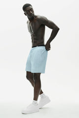 7" Linen Jersey Coastal Short - Seaside Blue