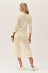 Silk Cashmere Heatwave Long Cardigan - Sandy Beige