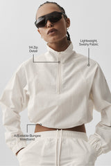 Cropped 1/4 Zip Alumni Pullover - Ivory