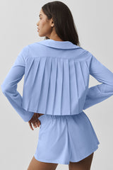 Cropped Unmatched Long Sleeve - Light Provence Blue