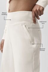 Serenity Wide Leg Sweatpant - Ivory