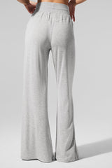 Semi-Sheer Delicate Lounge Flare Pant (Regular) - Athletic Heather Grey