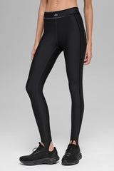 Airlift High-Waist Love Language Stirrup Legging - Black