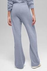 Wool Cashmere High-Waist New Class Wide Leg Pant - Winter Frost