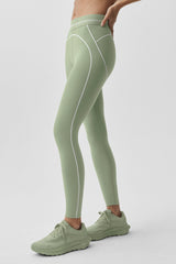 Airbrush High-Waist 7/8 Heart Throb Legging - Dune Grass/White