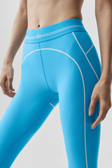 Airbrush High-Waist 7/8 Heart Throb Legging - Azure Blue/White