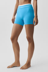 Airbrush High-Waist Better Together Short - Azure Blue/White