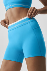 Airbrush High-Waist Better Together Short - Azure Blue/White