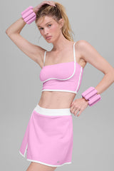 Airbrush Streamlined Bra Tank - Candy Heart Pink/White