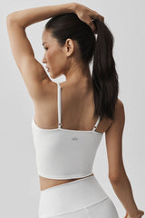 Airbrush Refined Bra Tank - White